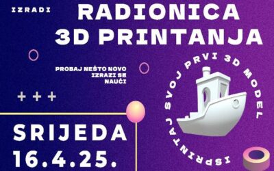 OŠ Rude: poziv na radionicu 3D printanja
